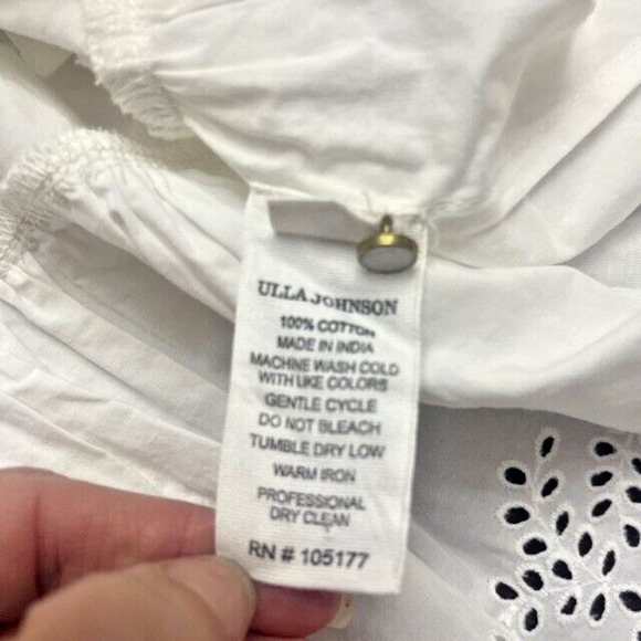 Ulla Johnson Aster Long Sleeve Tiered Ruffle Mini Dress White Size 12 NEW $575 - Picture 10 of 10